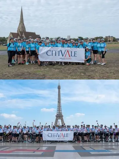 Post by Citivale on LinkedIn: 🚴 They made it! 🇫🇷🏁 Three days, 180 miles, and one very emotional finish beneath the Eiffel Tower, where the Women in Property London to Paris Cycle Challenge crossed the line to prosecco on the finishing line! A huge congratulations to Citivale's Claire Bond and Catrina Merrigan, and to fellow Yorkshire riders Georgia Russell and Sarah Charlesworth who rode from Blackheath to Paris alongside around 50 women from across the UK property industry. Thank you to Maddie Difazio-Wright, whose idea this was, for creating a ride where everyone belonged, whatever their cycling experience. We were proud to be Finish Line Partner and to see the Citivale banner in Paris! Thanks also to our fellow sponsors Muse, Women in Property, Highgate Transportation Limited, Harley Haddow and CDA, for making it all happen. Congratulations, ladies. What an achievement! 👏 #WomenInProperty #LondonToParis #Citivale #PropertyIndustry #York